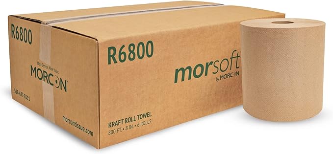 MORCON PAPER R6800 HARDWOUND ROLL TOWELS